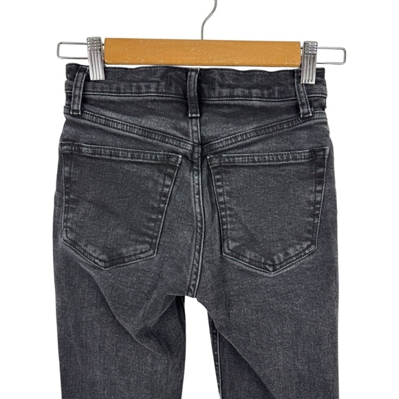 We the Free Free People Black Stella Rip High Waisted Skinny Jeans Raw Hem 24 - Picture 8 of 16